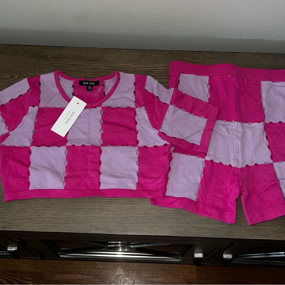 MinaaMonroe Pink Two-Toned Set - Picture 2 of 4